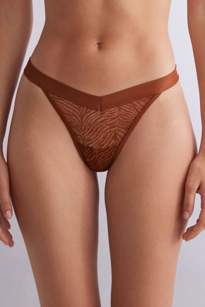 Intimissimi Go Animalier ‘80s Stil Brazilian Narančaste | SN-ITMSM57490