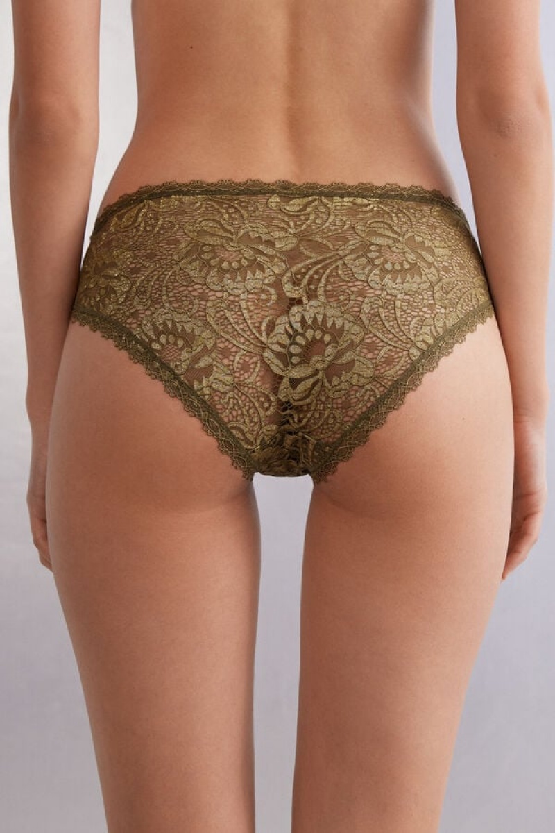 Intimissimi Golden Goddess Panties Zelene | SN-ITMSM57616