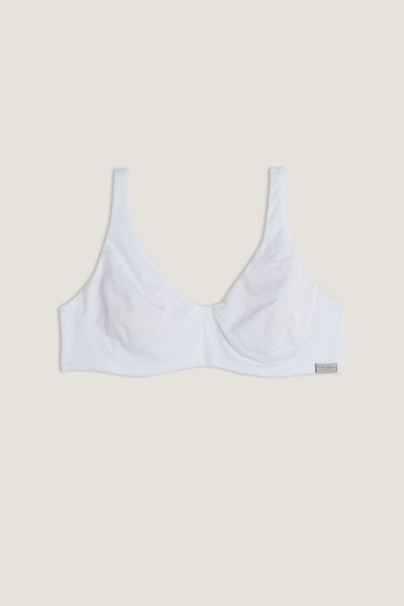 Intimissimi Greta Balconette Bra In Cotton Bijele | SN-ITMSM56429