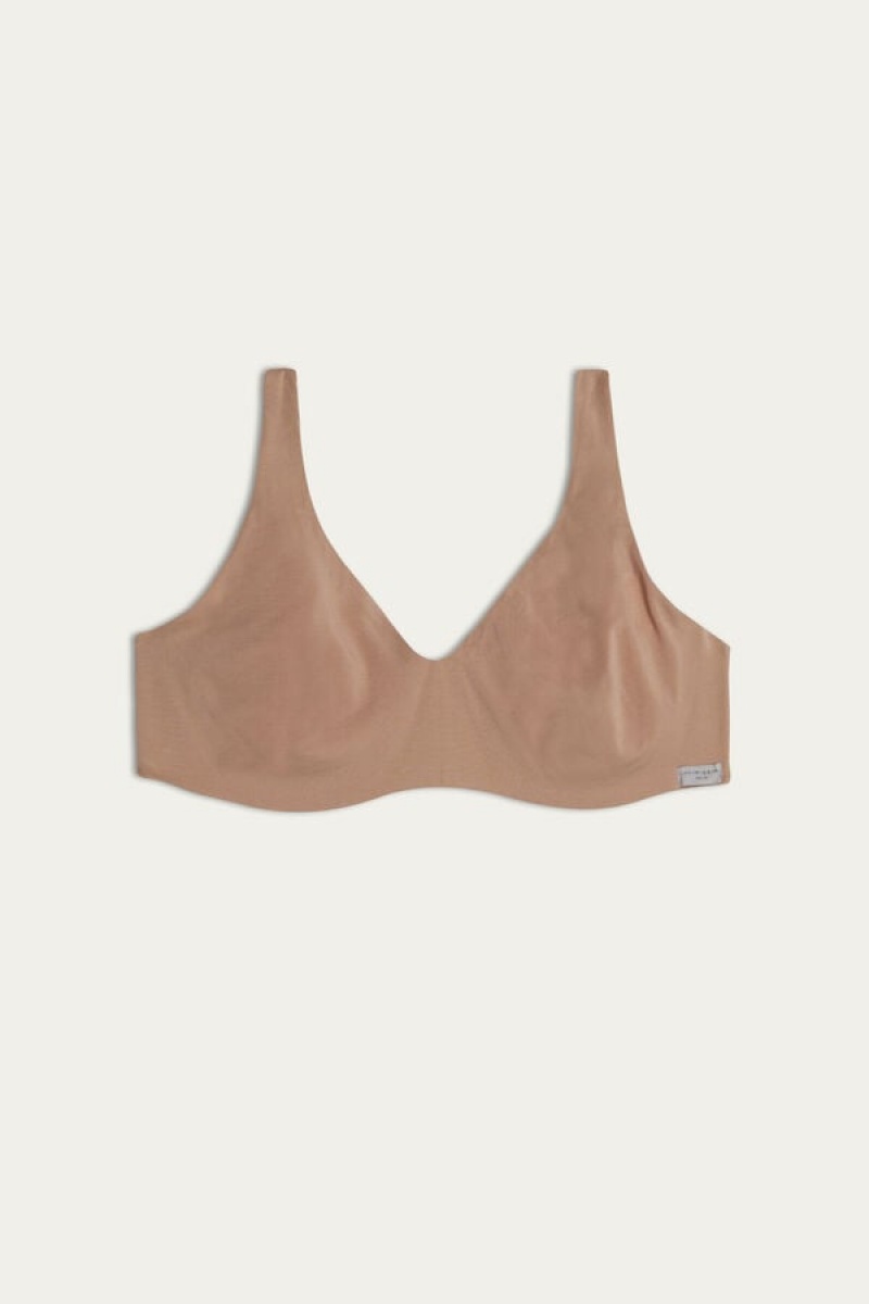 Intimissimi Greta Balconette Bra In Cotton Bež | SN-ITMSM56432