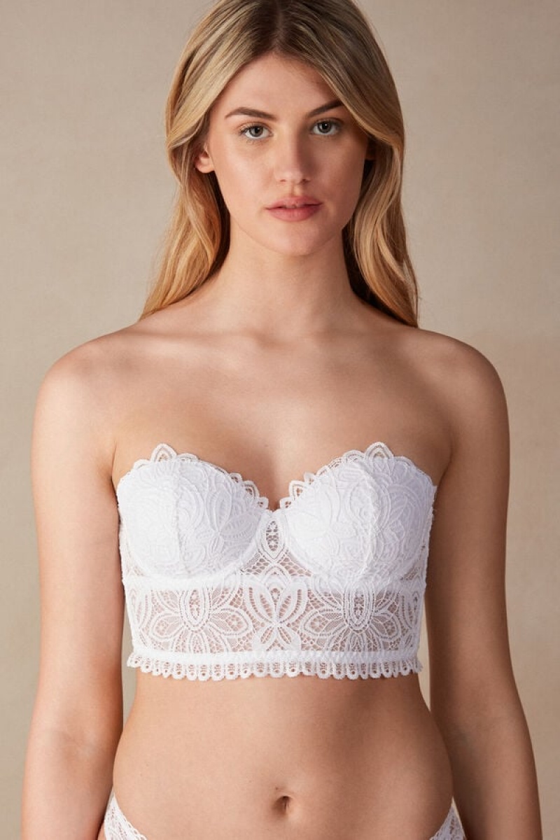 Intimissimi Hot Summer Days Giada Balconette Bustier Bijele | SN-ITMSM56870