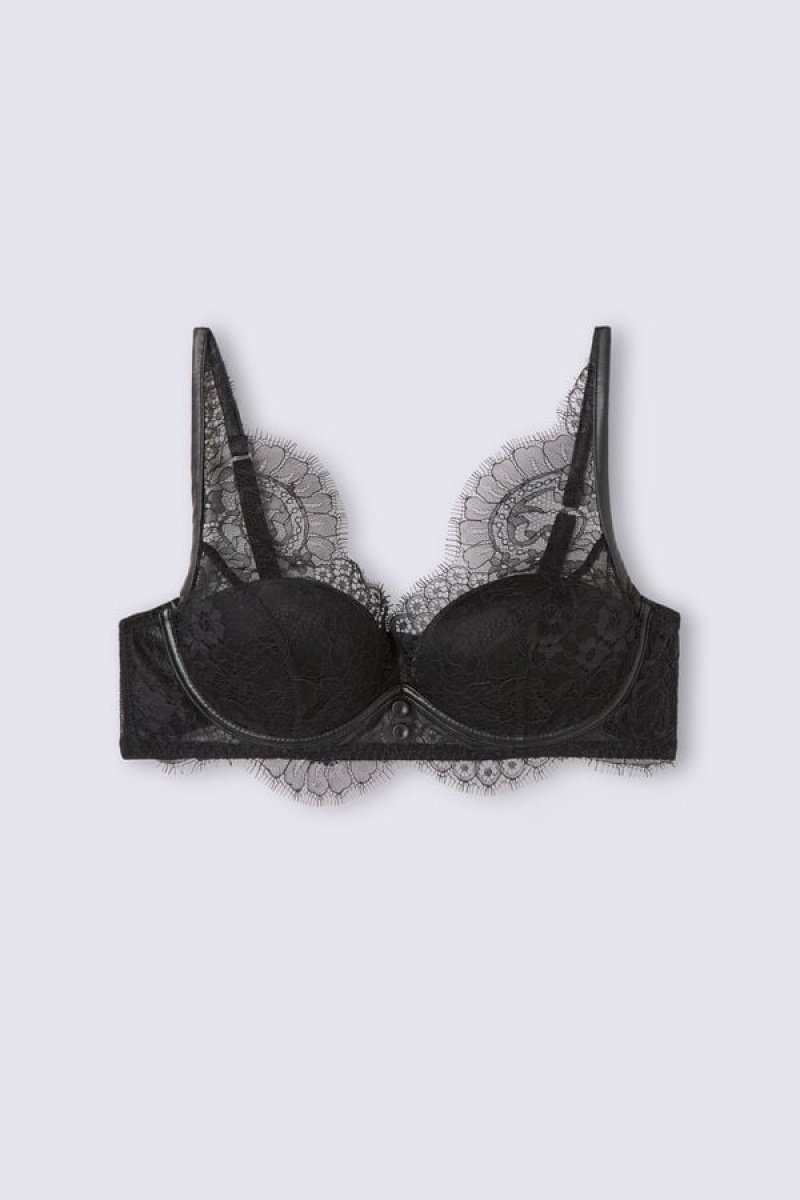 Intimissimi Iconic Beauty Elena Balconette Bra Crne | SN-ITMSM56576