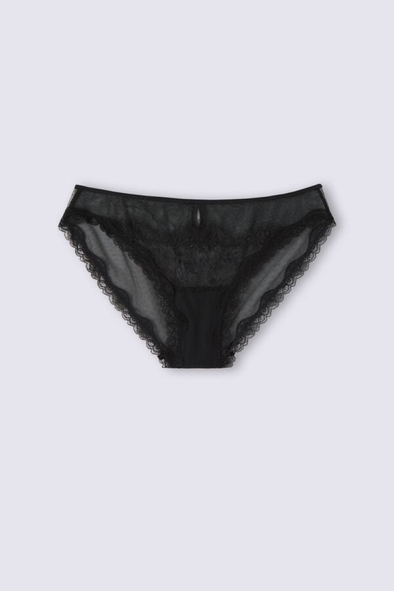 Intimissimi Iconic Beauty Panties Crne | SN-ITMSM57627