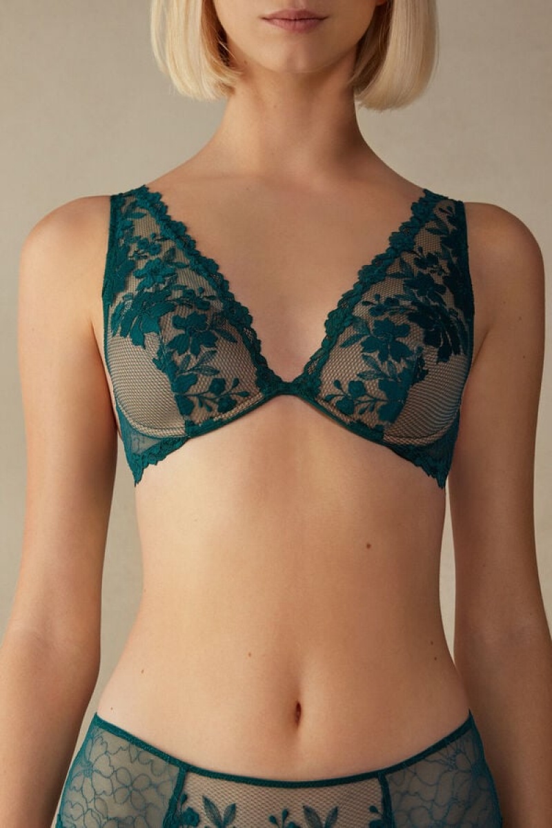 Intimissimi In Full Bloom Elena Balconette Bra Zelene | SN-ITMSM56480