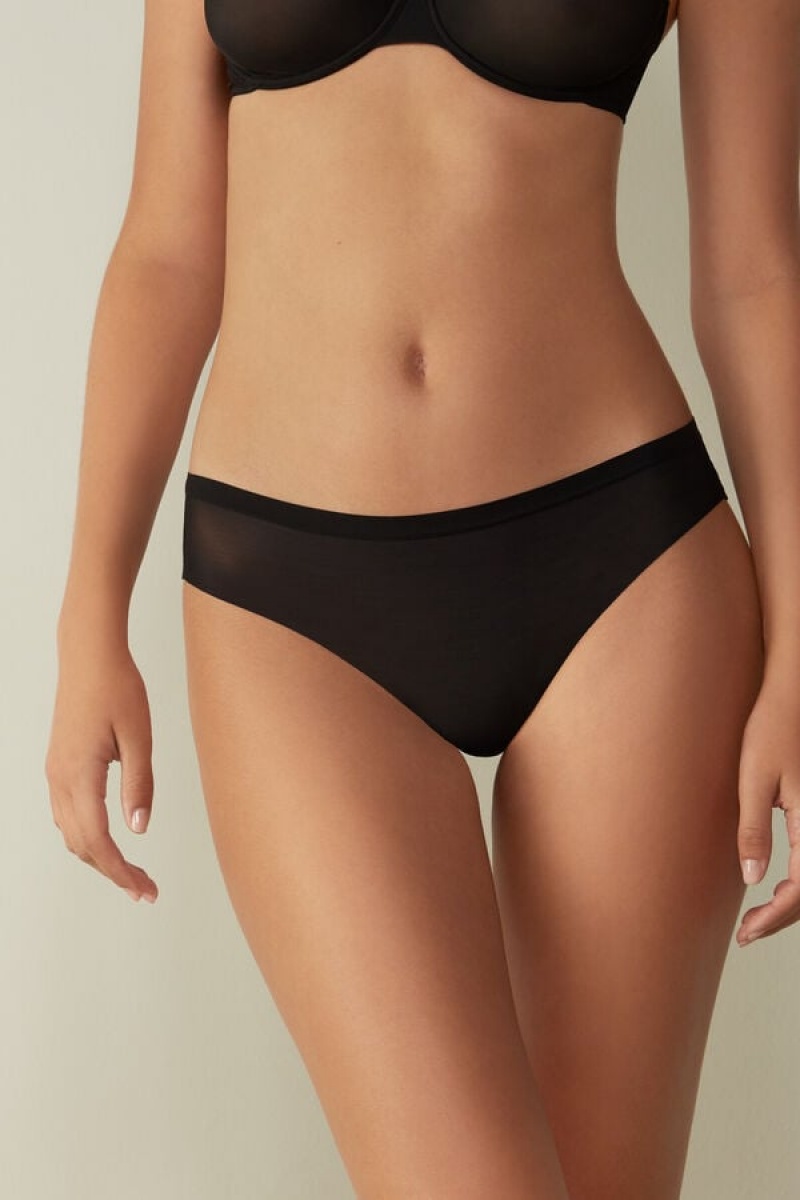 Intimissimi Invisible Touch Brazilian Panties Crne | SN-ITMSM57421