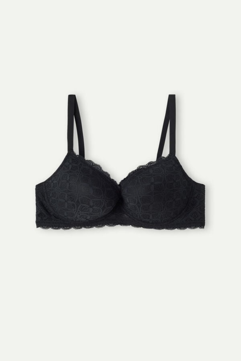 Intimissimi Irina Balconette Bra In Lace Crne | SN-ITMSM56452