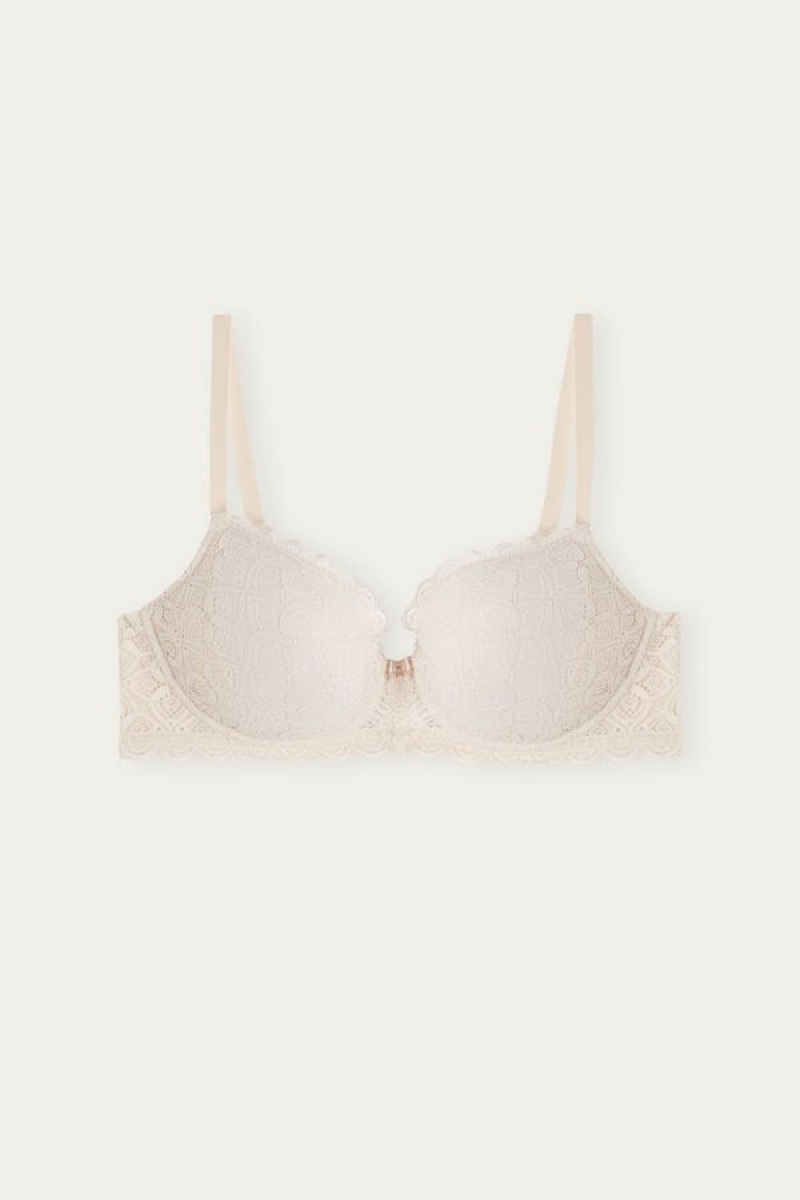 Intimissimi Irina Balconette Bra In Lace Bež | SN-ITMSM56455