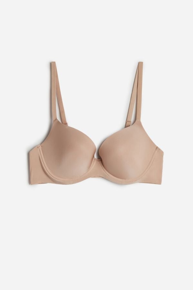 Intimissimi Irina Microfiber Balconette Bra Bež | SN-ITMSM57162