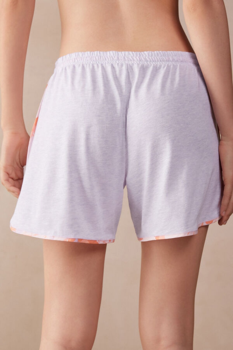 Intimissimi Iris And Apricot Supima® Ultrafresh Cotton Shorts Ljubičaste | SN-ITMSM58360