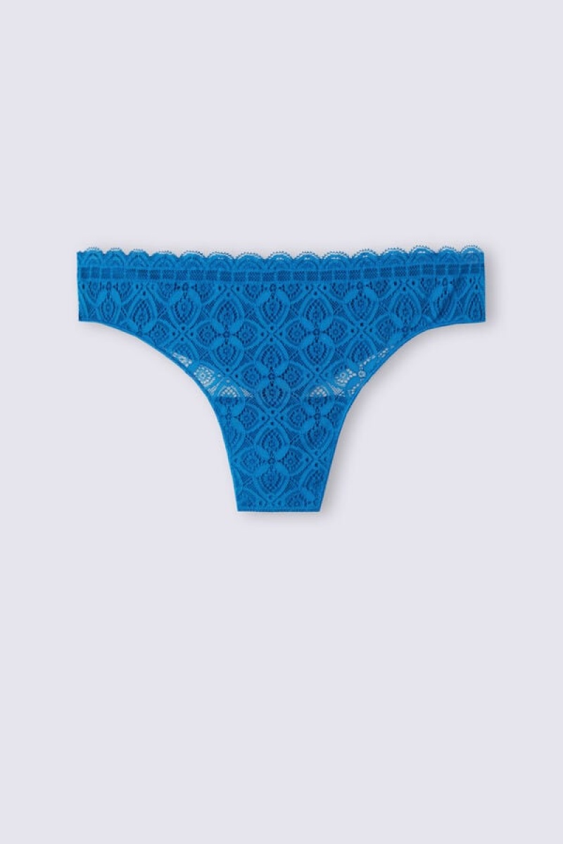 Intimissimi Lace And Microfiber Brazilian Plave | SN-ITMSM57470