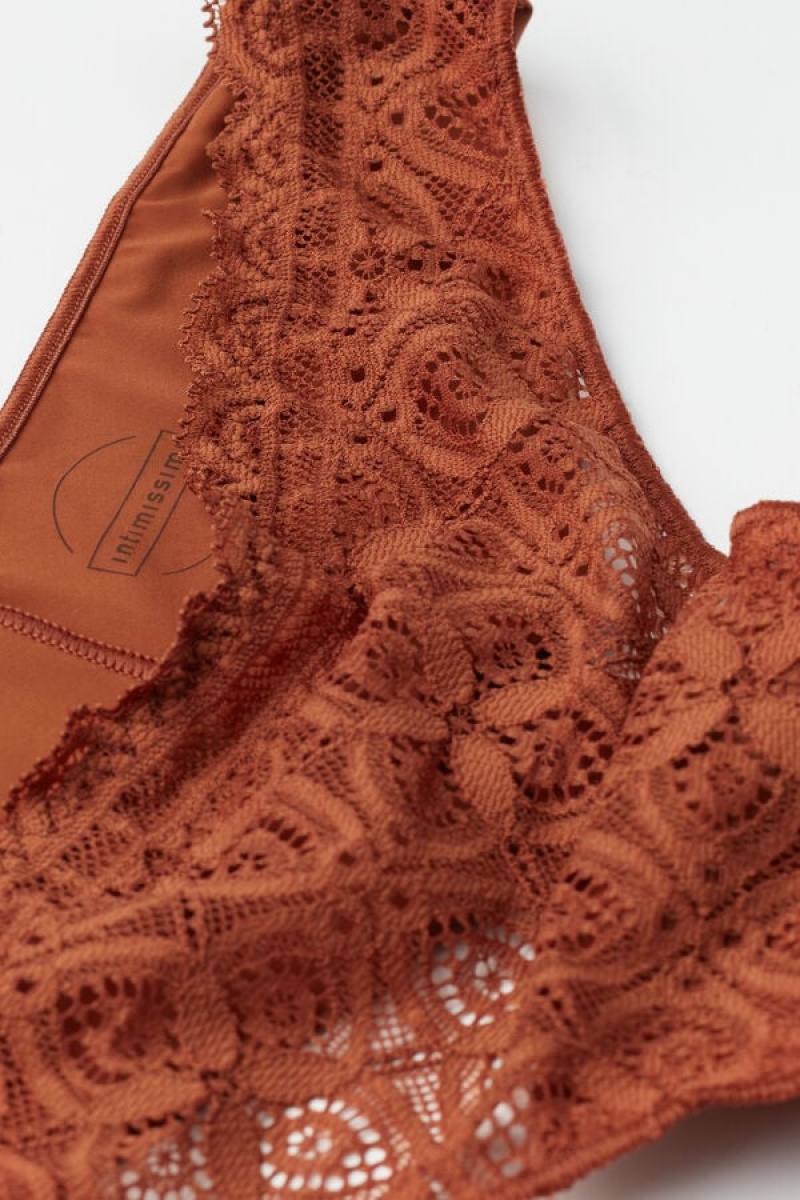 Intimissimi Lace And Microfiber Brazilian Narančaste | SN-ITMSM57471