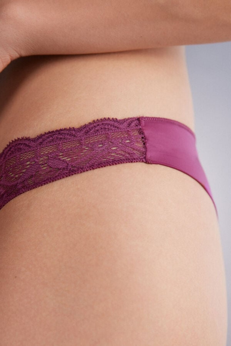 Intimissimi Lace And Microfiber Brazilian | SN-ITMSM57472