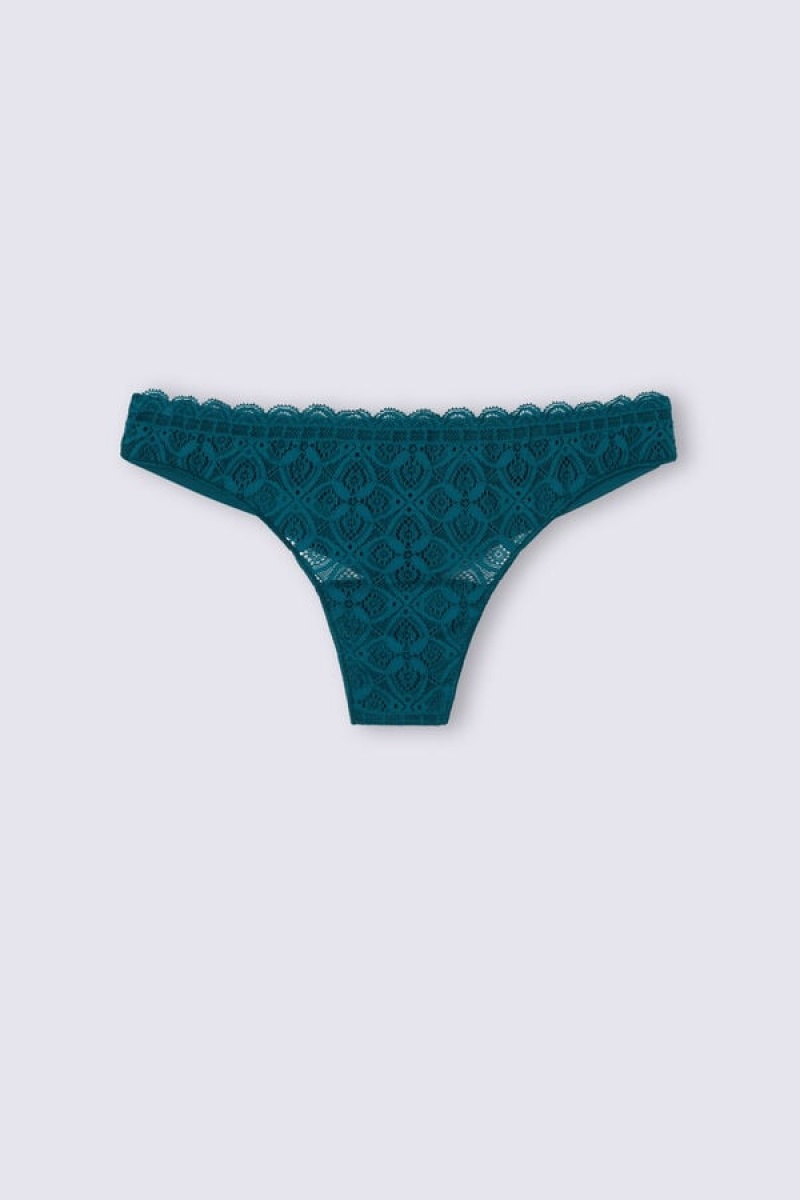 Intimissimi Lace And Microfiber Brazilian Plave | SN-ITMSM57473