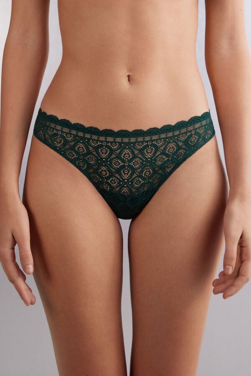 Intimissimi Lace And Microfiber Brazilian Zelene | SN-ITMSM57509