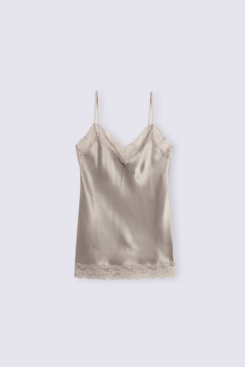 Intimissimi Lace And Silk Top Bež | SN-ITMSM57948