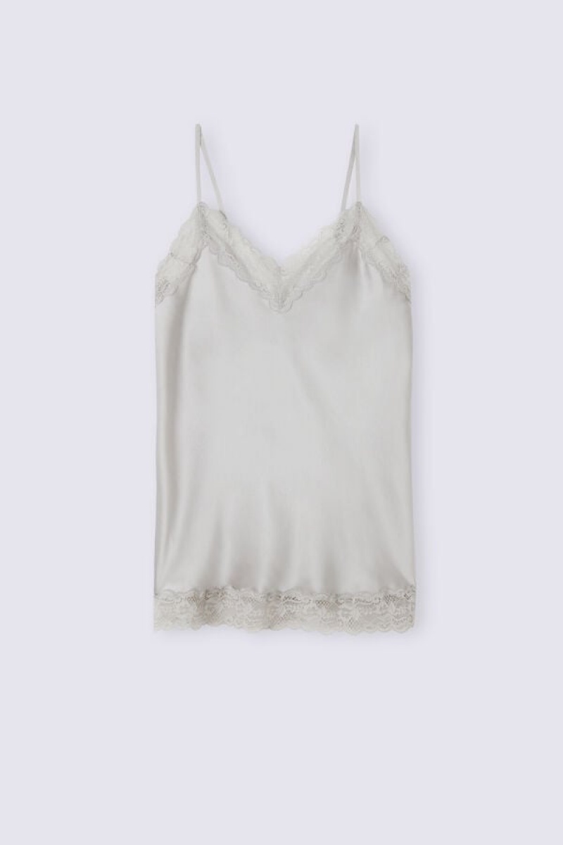 Intimissimi Lace And Silk Top Sive | SN-ITMSM58007