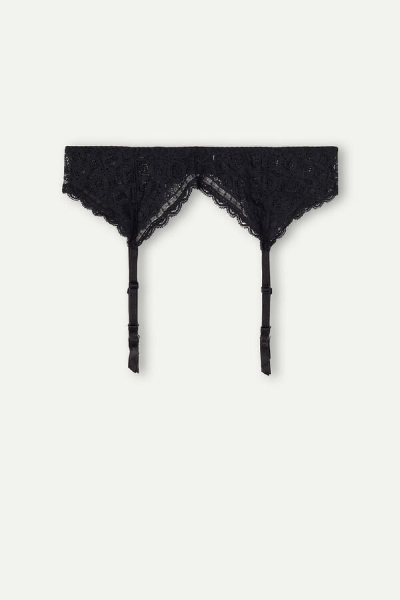 Intimissimi Lace Garter Belt Crne | SN-ITMSM57888