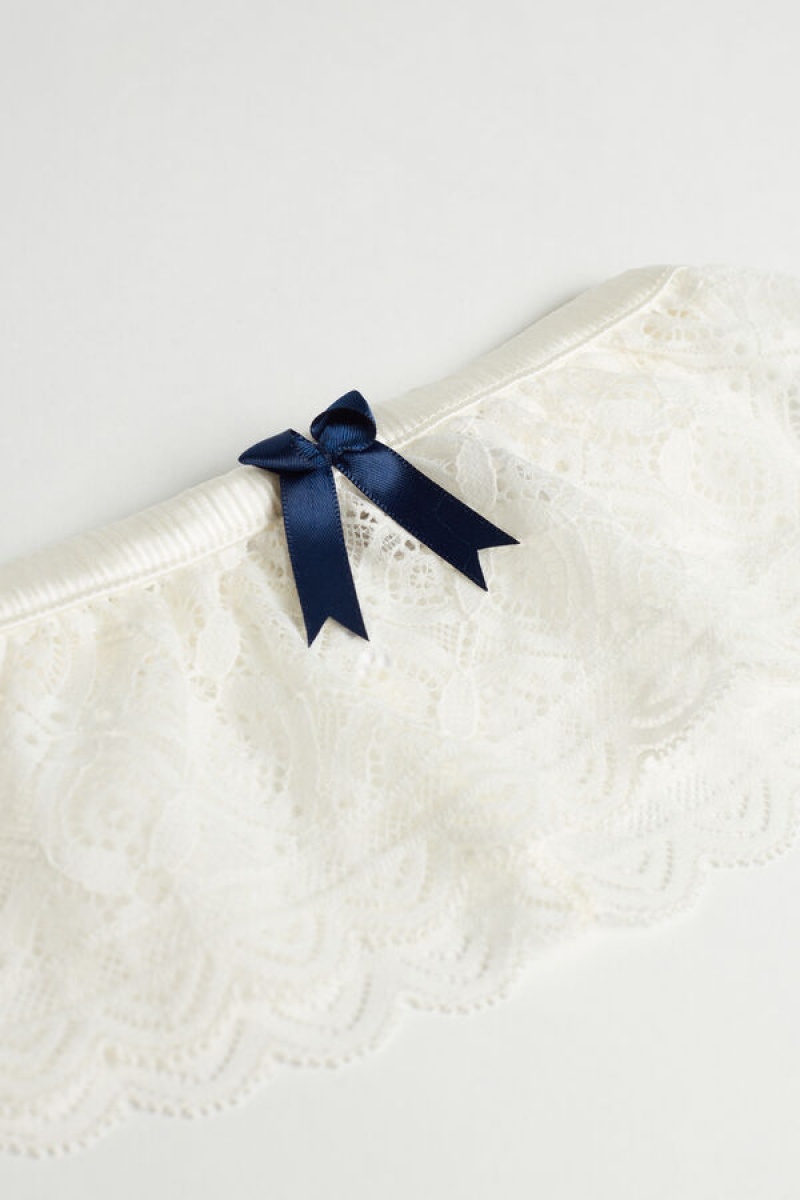 Intimissimi Lace Garter Bijele | SN-ITMSM57889