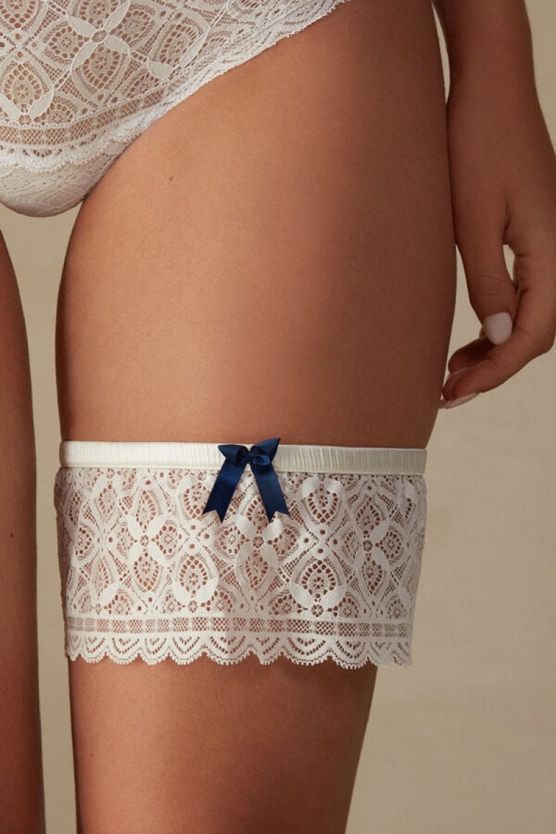 Intimissimi Lace Garter Bijele | SN-ITMSM57889