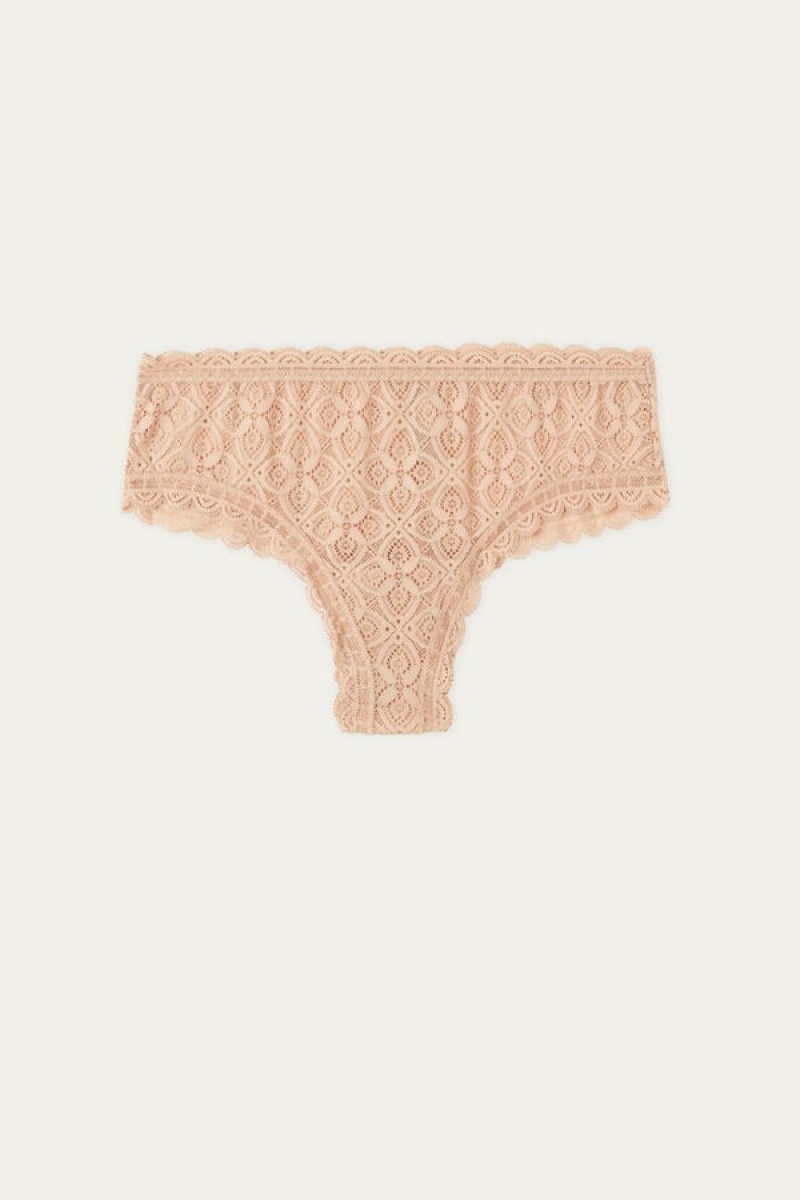 Intimissimi Lace Hipster Brazilian Bež | SN-ITMSM57679