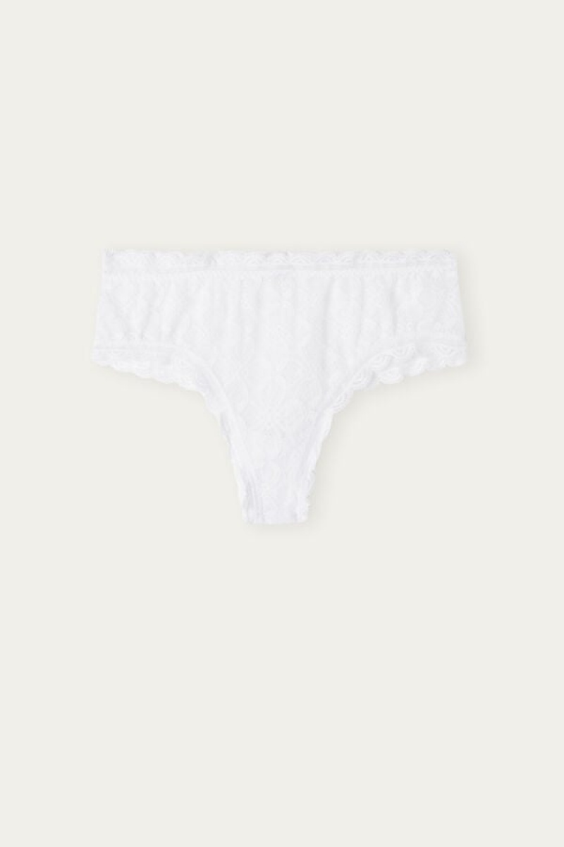 Intimissimi Lace Hipster Brazilian Bijele | SN-ITMSM57674