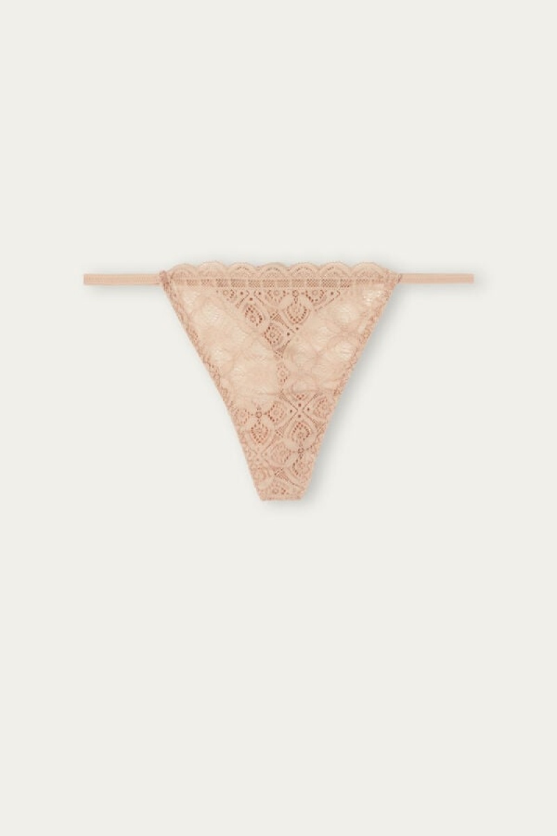 Intimissimi Lace String Thong Bež | SN-ITMSM57715