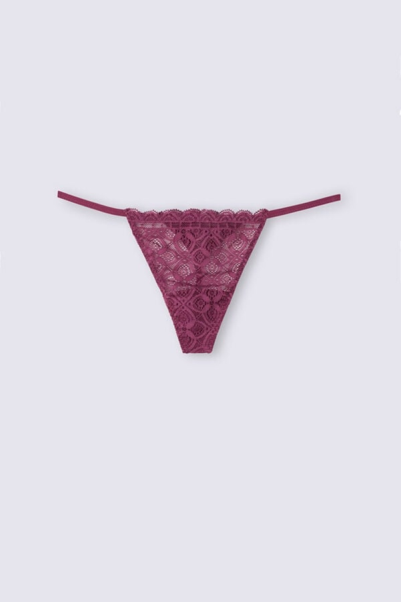 Intimissimi Lace String Thong Ljubičaste | SN-ITMSM57739