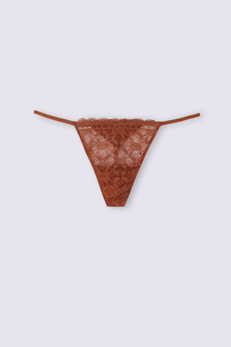 Intimissimi Lace String Thong Narančaste | SN-ITMSM57737