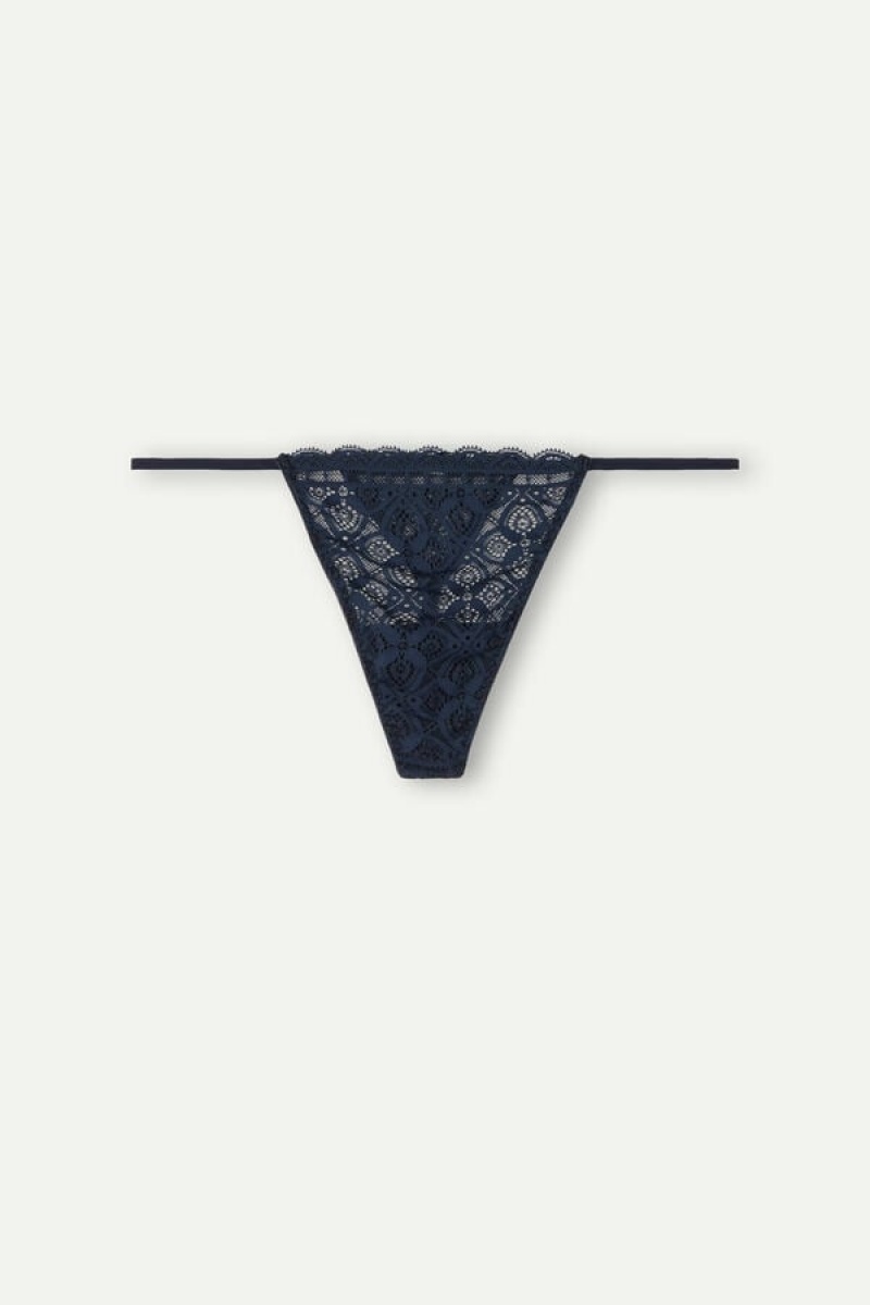 Intimissimi Lace String Thong Plave | SN-ITMSM57716