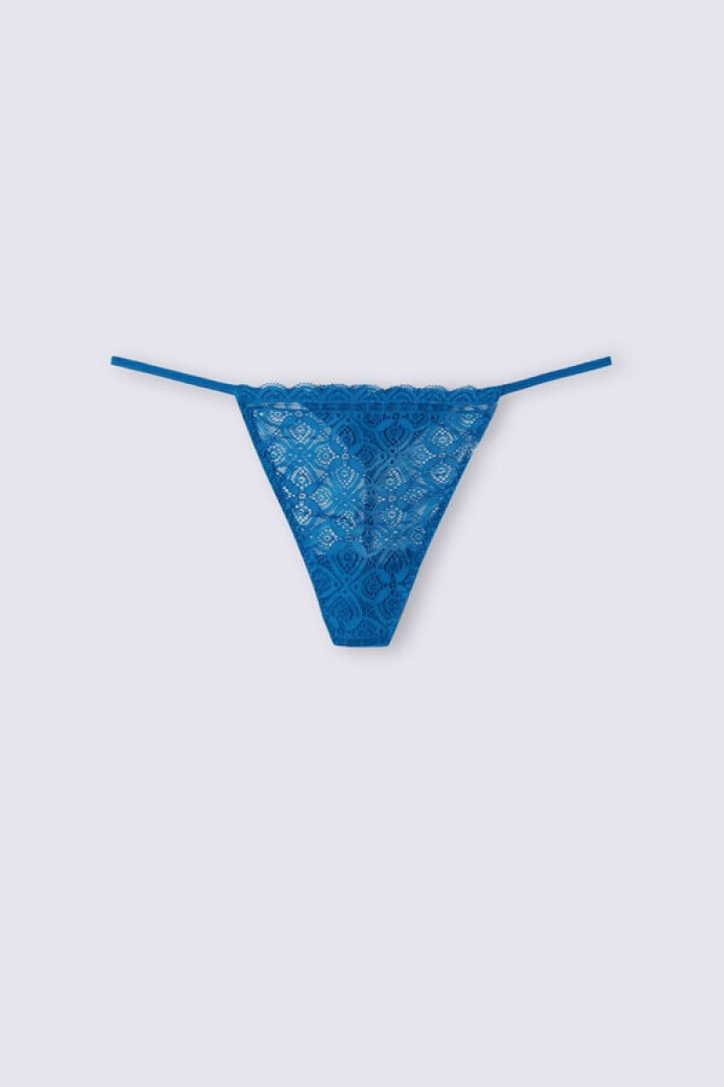 Intimissimi Lace String Thong Plave | SN-ITMSM57736