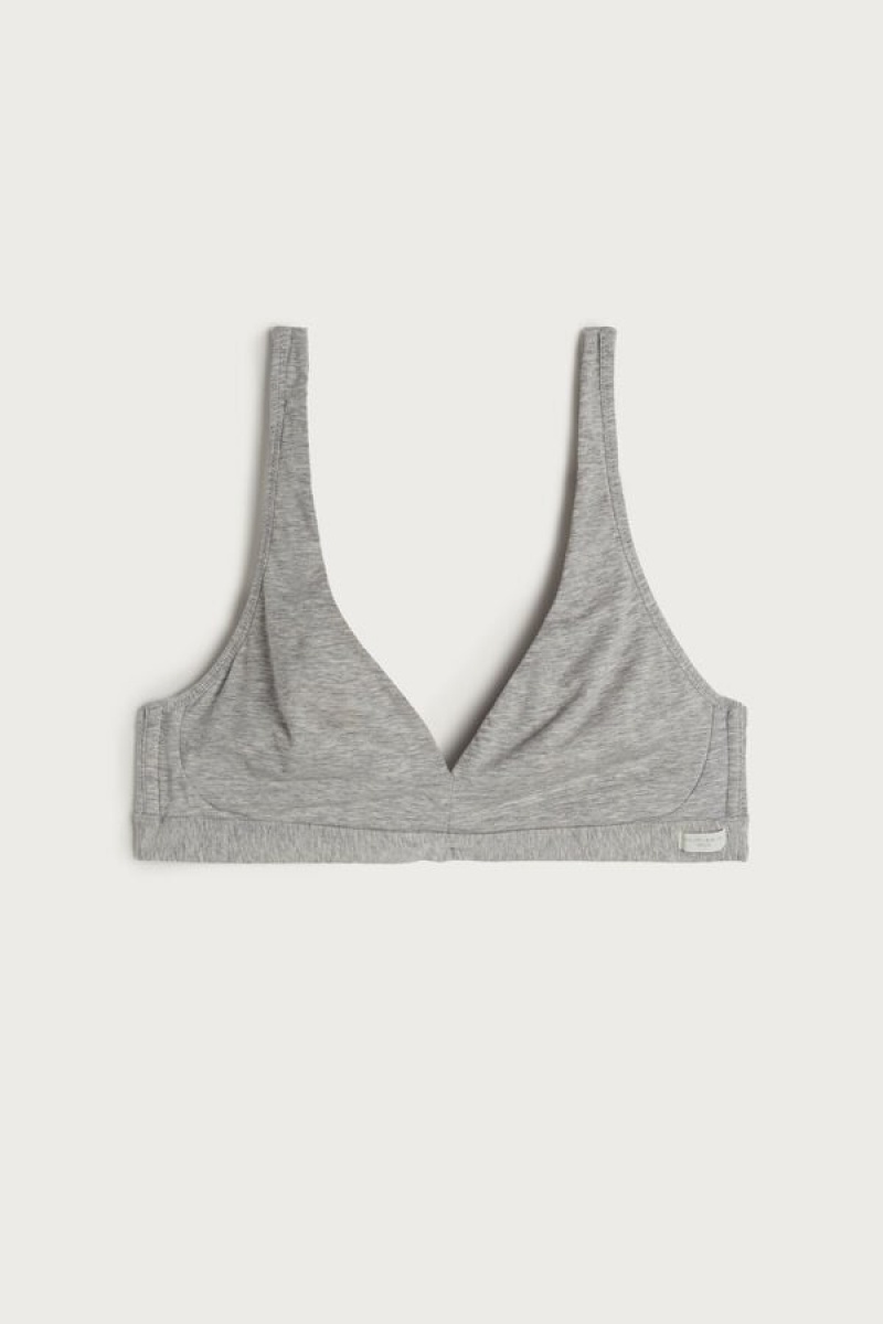 Intimissimi Lara Cotton Triangle Bra Sive | SN-ITMSM56605