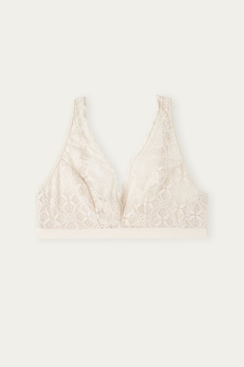 Intimissimi Lara Triangle Bra In Lace Bež | SN-ITMSM56652