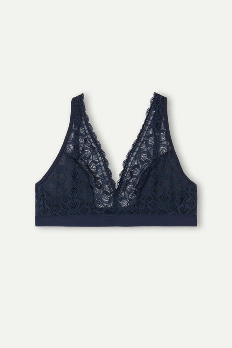 Intimissimi Lara Triangle Bra In Lace Plave | SN-ITMSM56654