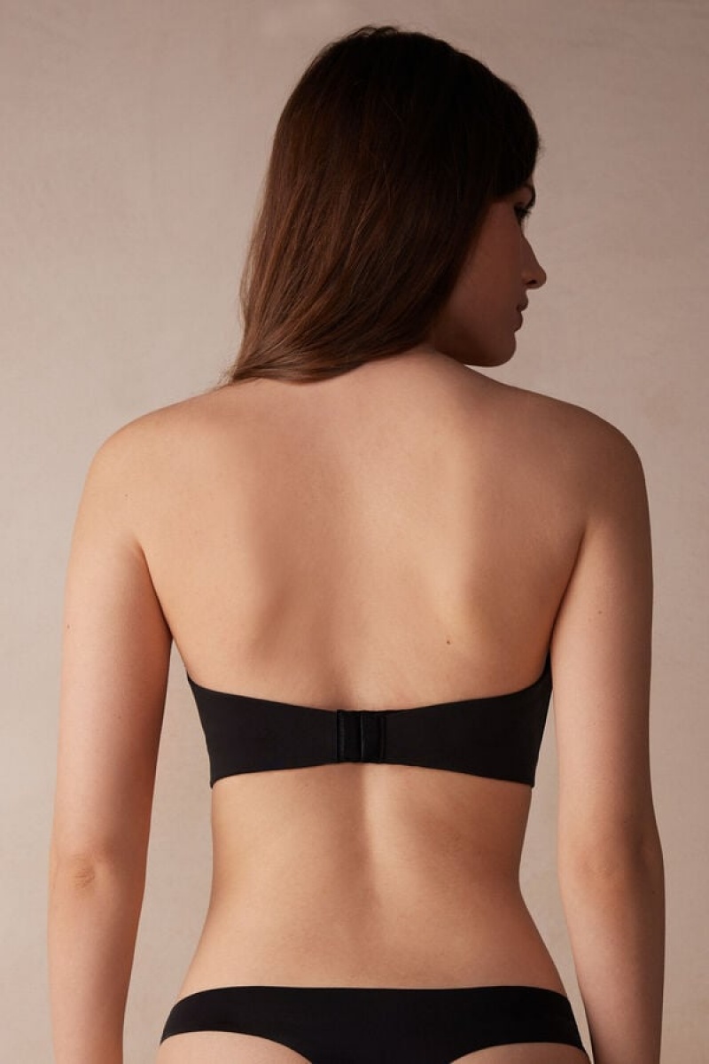 Intimissimi Laura Bandeau Bra In Ultralight Microfiber Crne | SN-ITMSM57039