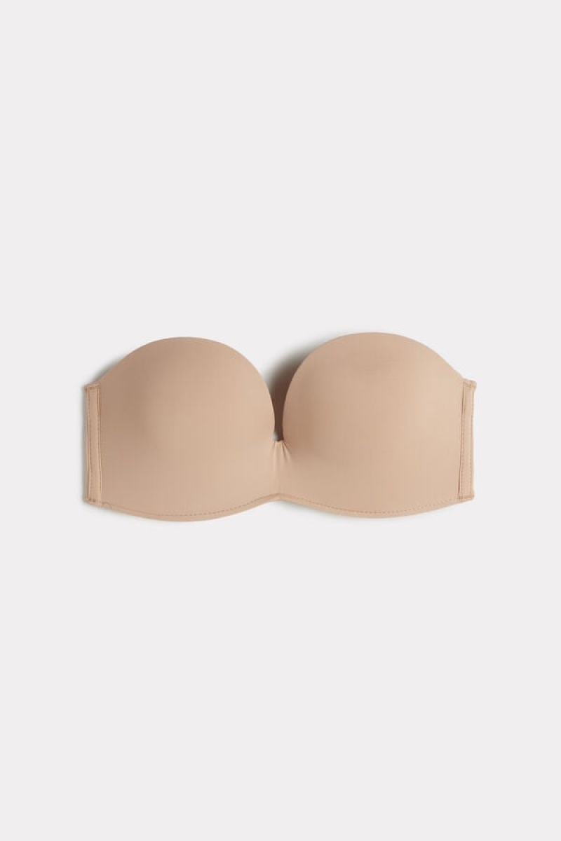 Intimissimi Laura Microfiber Bandeau Bra Bež | SN-ITMSM56916