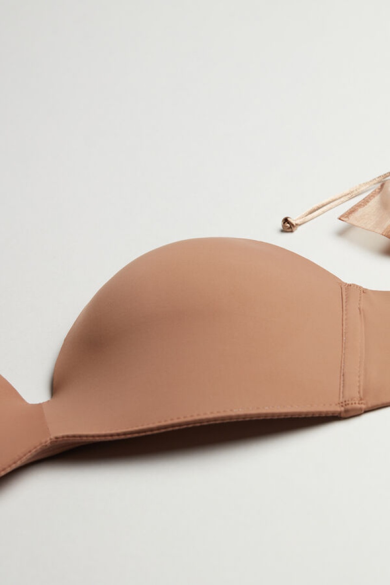 Intimissimi Laura Microfiber Bandeau Bra Bež | SN-ITMSM56996