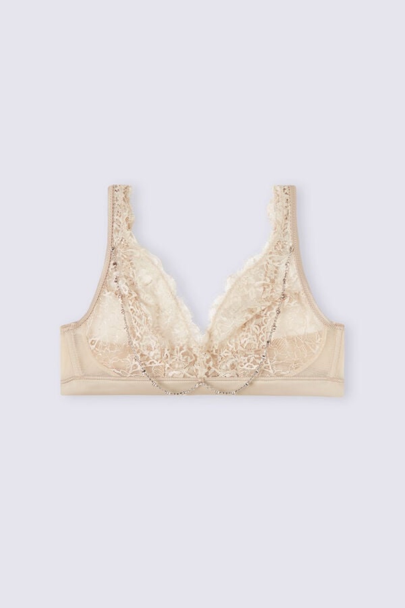 Intimissimi Living In Luxe Lara Triangle Bra Bež | SN-ITMSM56703