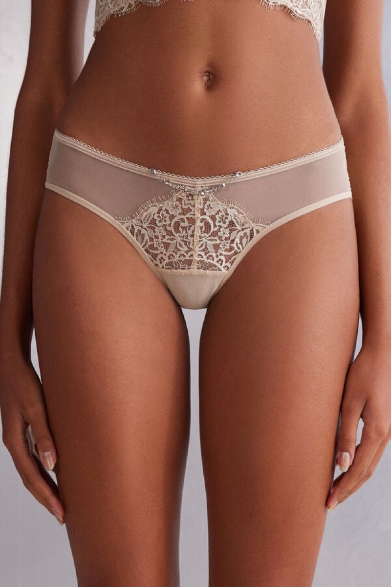 Intimissimi Living In Luxe Panties Bež | SN-ITMSM57642