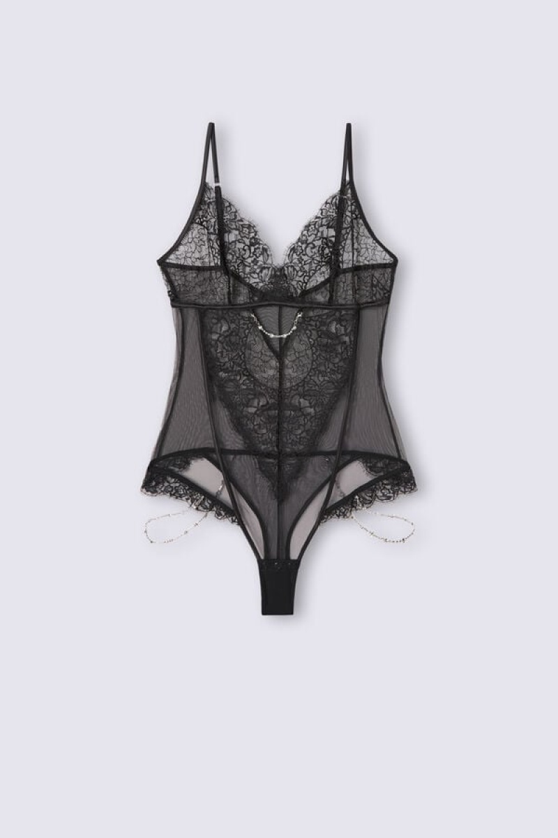 Intimissimi Living In Luxe Tulle And Lace Bodysuit | SN-ITMSM57879