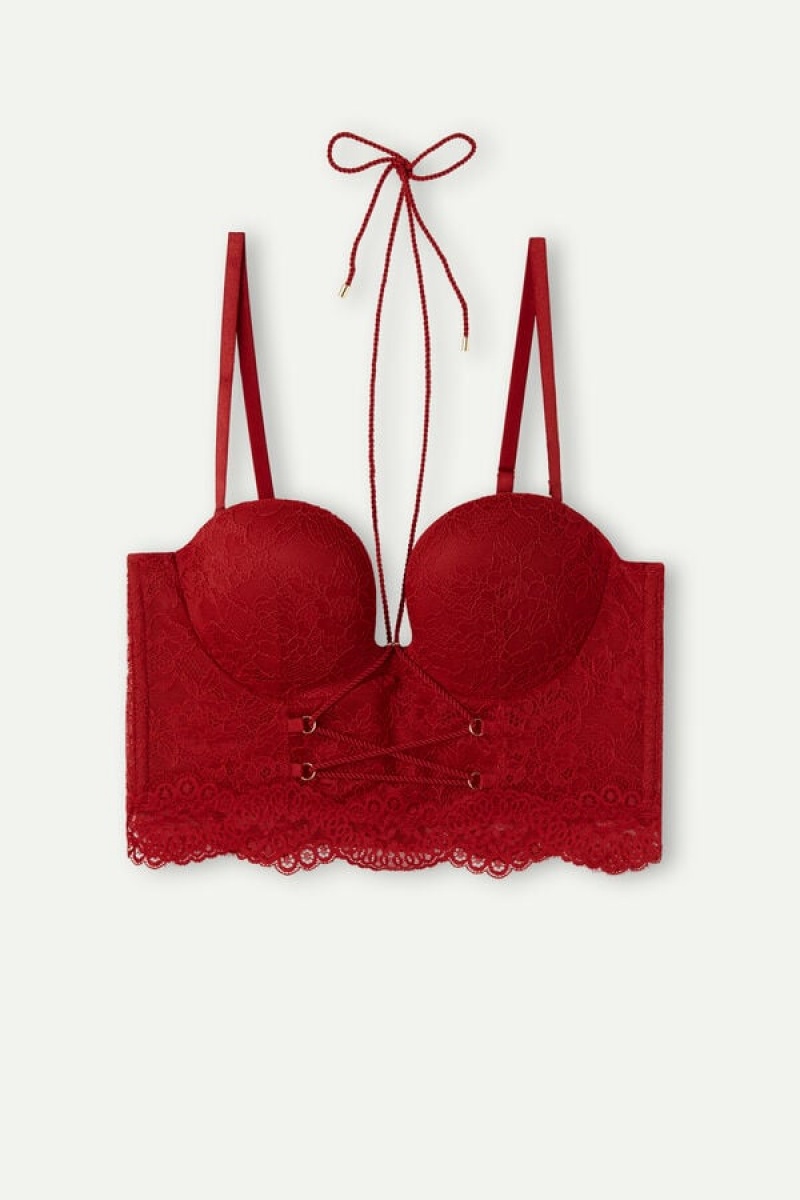 Intimissimi Loosen Heartstrings Monica Bandeau Bustier Crvene | SN-ITMSM57850