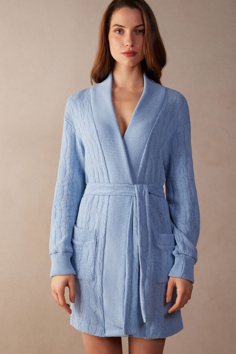 Intimissimi Lost In Fields Braided Robe Svijetlo Plave | SN-ITMSM58428