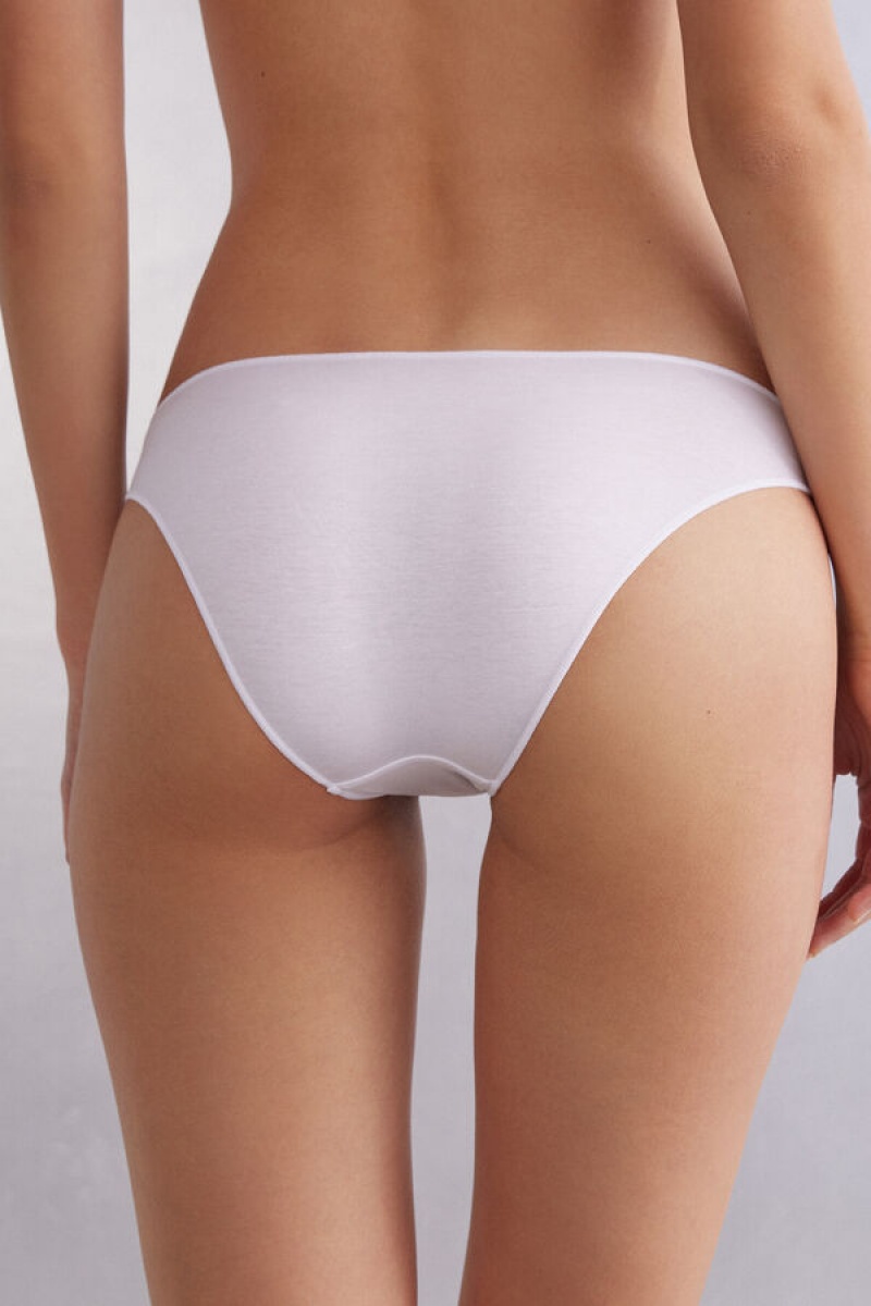 Intimissimi Low Rise Cotton Panties Bijele | SN-ITMSM57585