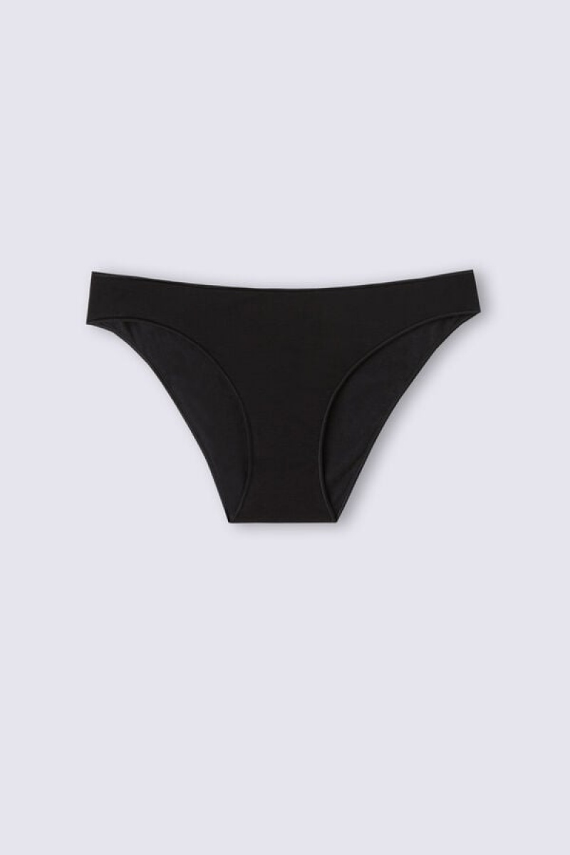 Intimissimi Low Rise Cotton Panties Crne | SN-ITMSM57586