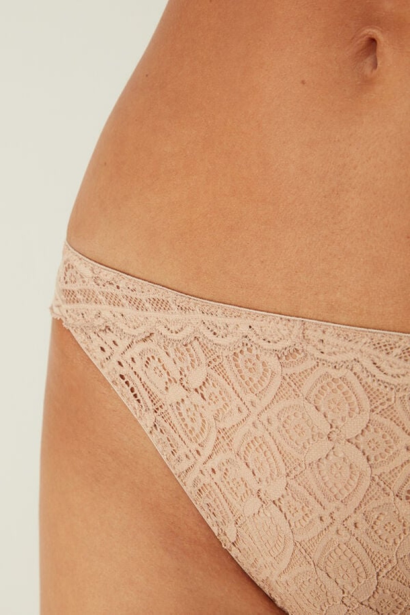 Intimissimi Low Rise Lace Panties Bež | SN-ITMSM57566