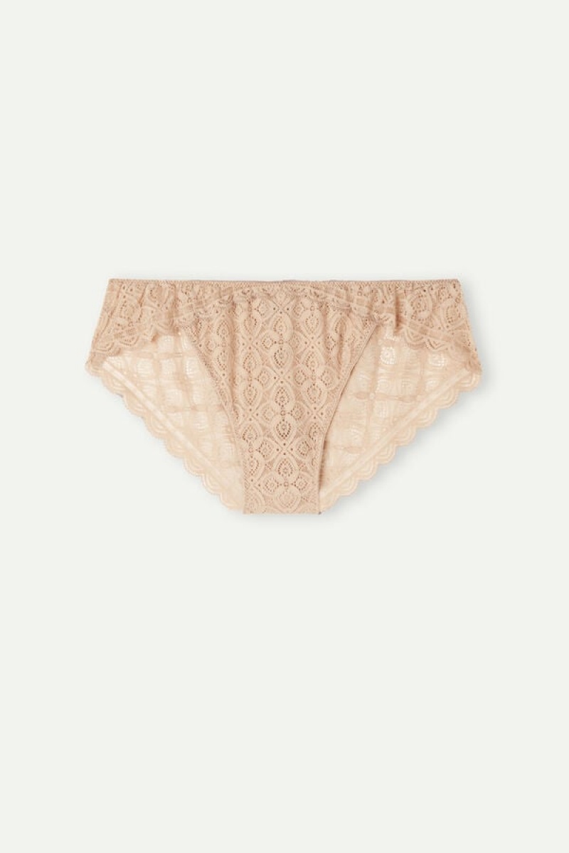 Intimissimi Low Rise Lace Panties Bež | SN-ITMSM57566