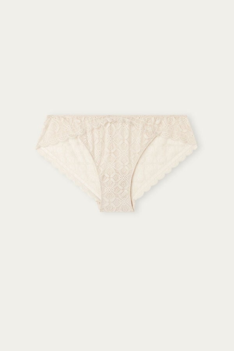 Intimissimi Low Rise Lace Panties Bež | SN-ITMSM57568