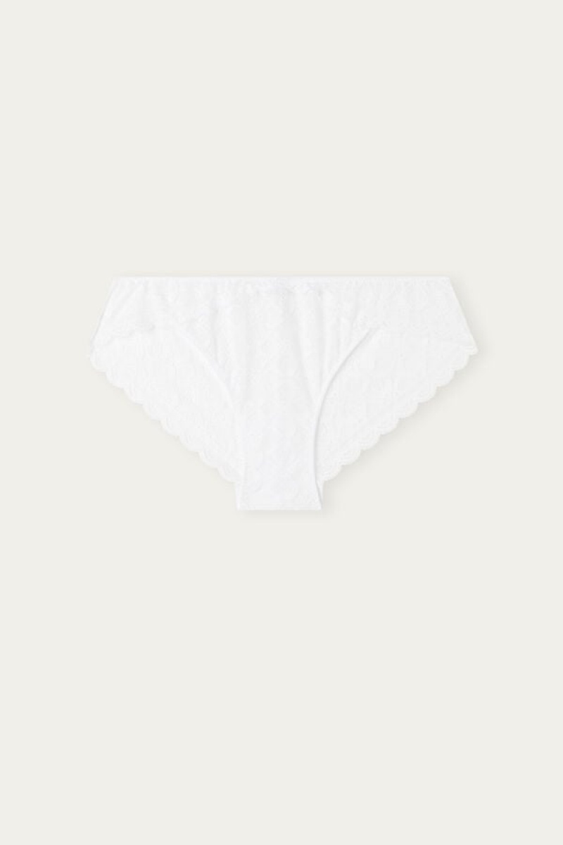 Intimissimi Low Rise Lace Panties Bijele | SN-ITMSM57557