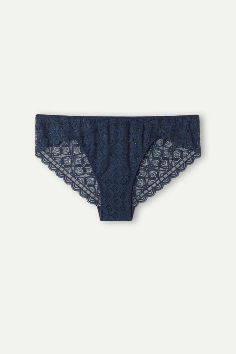 Intimissimi Low Rise Lace Panties Plave | SN-ITMSM57560