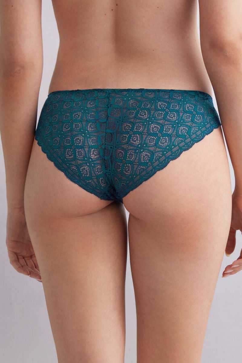 Intimissimi Low Rise Lace Panties Plave | SN-ITMSM57609