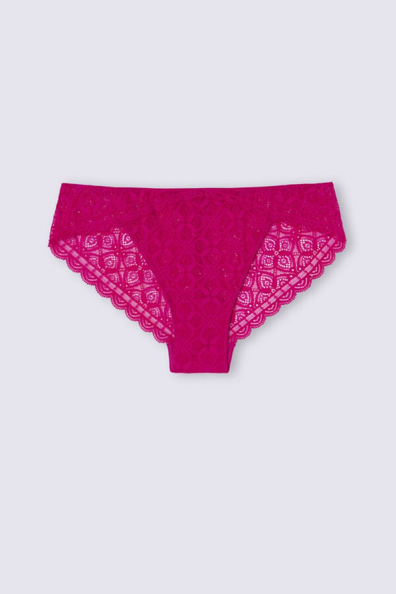 Intimissimi Low Rise Lace Panties Roze | SN-ITMSM57613